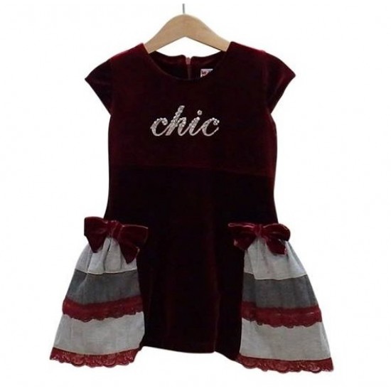 Φόρεμα βελουτέ "chic" Εβίτα ΚΚ1806 Φόρεμα βελουτέ "chic" Εβίτα ΚΚ1806
