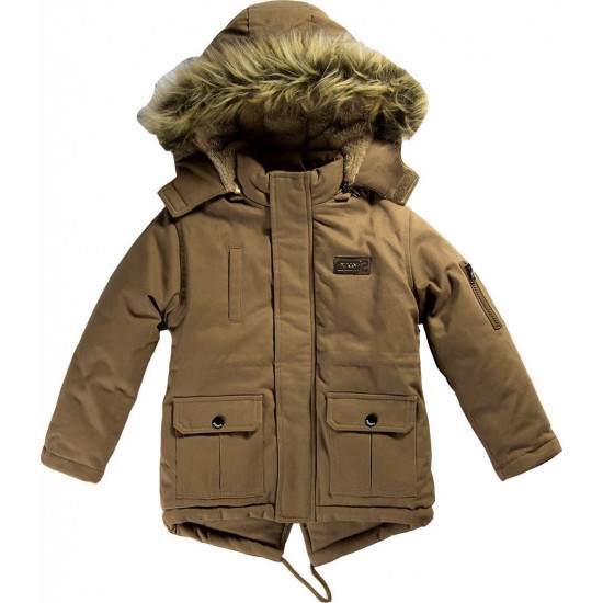 Μπουφάν παρκά μπεζ Funky ΑΑ2974 Μπουφάν παρκά μπεζ Funky ΑΑ2974