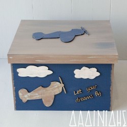 Ξύλινο κουτί βάπτισης αεροπλάνο ΚΤ207 Ξύλινο κουτί βάπτισης αεροπλάνο ΚΤ207