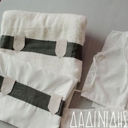 Λαδόπανα με επωμίδες λαδί ΑΛΔ100 Λαδόπανα με επωμίδες λαδί ΑΛΔ100