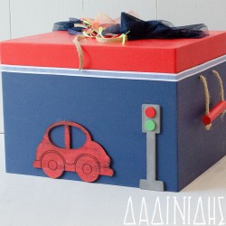 Κουτί βάπτισης με ραφάκια "Αυτοκίνητο κόκκινο" ΚΤ161 Κουτί βάπτισης με ραφάκια "Αυτοκίνητο κόκκινο" ΚΤ161