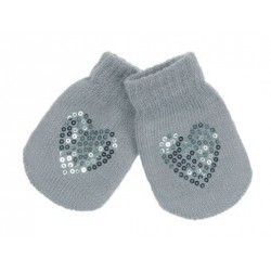 Βρεφικά γάντια με πούλιες σε σχήμα καρδιάς ΣΚ110 Βρεφικά γάντια με πούλιες σε σχήμα καρδιάς ΣΚ110
