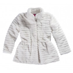 Παλτό γούνινο εκρού Funky ΠΑΛ128