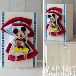 Ξύλινη ντουλάπα βάπτισης Mickey Mouse ΚΤ198 Ξύλινη ντουλάπα βάπτισης Mickey Mouse ΚΤ198