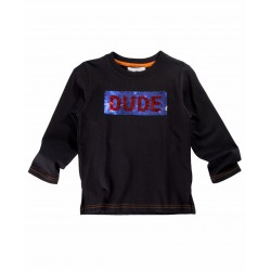 Μπλούζα μακρυμάνικη με παγιέτες "Dude" Funky ΑΑ2430 Μπλούζα μακρυμάνικη με παγιέτες "Dude" Funky ΑΑ2430