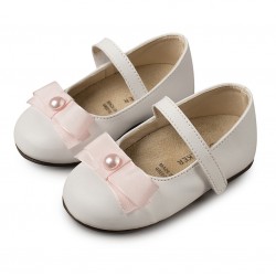 Παπουτσάκι βάπτισης Babywalker Bs3500 λευκό/ροζ ΠΑΚ157