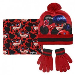 Σετ σκουφί-γιακάς-γάντια Ladybug ΣΚ215 Σετ σκουφί-γιακάς-γάντια Ladybug ΣΚ215