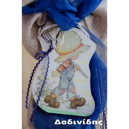 Vintage λαμπάδα με decoupage ΛΑΜΠ214