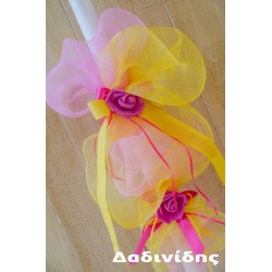 Λαμπάδα με λουλούδια φούξ ΛΑΜΠ221