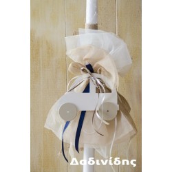 Λαμπάδα με ξύλινο αυτοκίνητο ΛΑΜΠ223