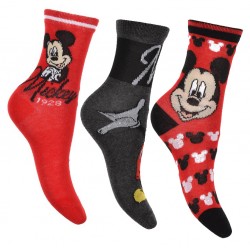 Σετ κάλτσες 3ων τεμαχίων Mickey mouse ΠΑΠ633 Σετ κάλτσες 3ων τεμαχίων Mickey mouse ΠΑΠ633