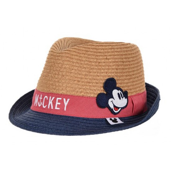Καπέλο καβουράκι ψάθινο Mickey Mouse κόκκινο ΚΑΠ213