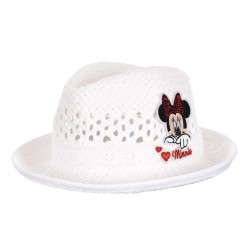 Καπέλο καβουράκι ψάθινο Minnie Mouse λευκό ΚΑΠ283 Καπέλο καβουράκι ψάθινο Minnie Mouse λευκό ΚΑΠ283