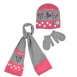 Σετ σκουφί-κασκόλ-γάντια Minnie Mouse ΣΚ123 Σετ σκουφί-κασκόλ-γάντια Minnie Mouse ΣΚ123