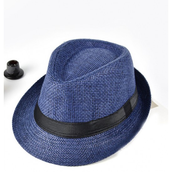 Καπέλο καβουράκι ψάθινο μπλέ ΚΑΠ132