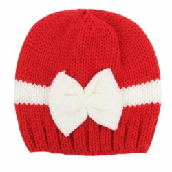 Σκουφάκι χειμερινό πλεκτό με φιόγκο ΣΚ167