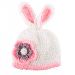 Χειροποίητο πλεκτό σκουφάκι κουνέλι ΣΚ178