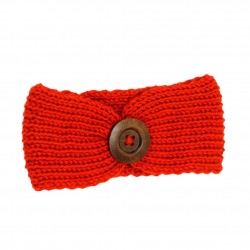 Πλεκτή χειμερινή κορδέλα με κουμπί ΚΑΞ205