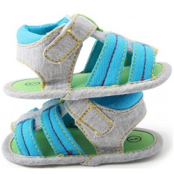 Πέδιλο βρεφικό γκρί-τυρκουάζ ΠΑΑ598