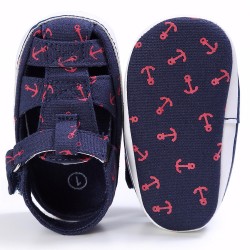 Πέδιλο βρεφικό μπλέ με άγκυρες ΠΑΑ601