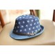 Καπέλο καβουράκι υφασμάτινο με αστεράκια ΚΑΠ177