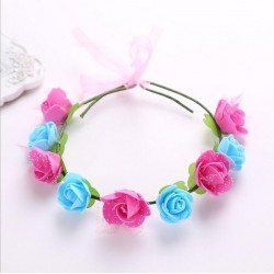 Στεφανάκι δίχρωμο με λουλούδια ΣΤΕΦ113