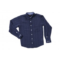 Πουκάμισο μπλέ με σχέδια ΑΑ1619