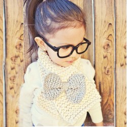 Πλεκτός γιακάς με φιόγκο ΣΚ255