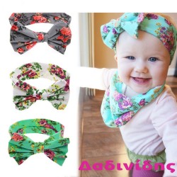 Φαρδιά κορδέλα εμπριμέ με φιόγκο ΚΑΞ174