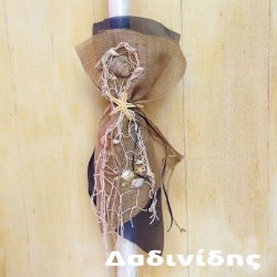 Λαμπάδα με λινάτσα και κοχύλια ΛΑΜΠ169 Λαμπάδα με λινάτσα και κοχύλια ΛΑΜΠ169