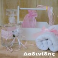 Σετ λαδιού καλαθάκι με δαντέλα λευκό-ρόζ ΣΕΤ152 Σετ λαδιού καλαθάκι με δαντέλα λευκό-ρόζ ΣΕΤ152