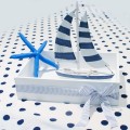 Ξύλινο καφάσι με μπλέ ριγέ κορδέλα ΔΒ109 Ξύλινο καφάσι με μπλέ ριγέ κορδέλα ΔΒ109
