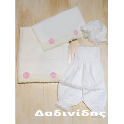 Σετ βάπτισης "λουλούδια φούξ" ΣΕΤ-Κ21 Σετ βάπτισης "λουλούδια φούξ" ΣΕΤ-Κ21