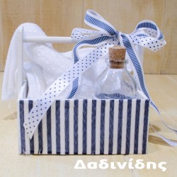 Σετ λαδιού καλαθάκι ξύλινο ριγέ ΣΕΤ147 Σετ λαδιού καλαθάκι ξύλινο ριγέ ΣΕΤ147