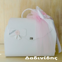 Τσάντα Μάκης Τσέλιος με ρόζ λουλούδι ΚΤ164 Τσάντα Μάκης Τσέλιος με ρόζ λουλούδι ΚΤ164