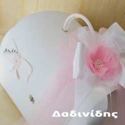 Τσάντα Μάκης Τσέλιος με ρόζ λουλούδι ΚΤ164 Τσάντα Μάκης Τσέλιος με ρόζ λουλούδι ΚΤ164