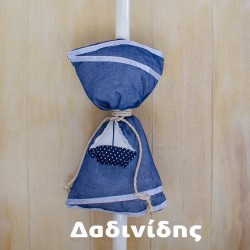 Λαμπάδα με πουά πάνινο καραβάκι ΛΑΜΠ158 Λαμπάδα με πουά πάνινο καραβάκι ΛΑΜΠ158