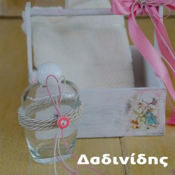 Σετ λαδιού καλαθάκι ξύλινο με decoupage ρόζ σε σχέδιο της επιλογής σας ΣΕΤ131 Σετ λαδιού καλαθάκι ξύλινο με decoupage ρόζ σε σχέδιο της επιλογής σας ΣΕΤ131