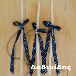 Κεράκια με άγκυρα και πουά κορδέλα ΚΕΡ113 Κεράκια με άγκυρα και πουά κορδέλα ΚΕΡ113