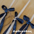 Κεράκια με άγκυρα και πουά κορδέλα ΚΕΡ113 Κεράκια με άγκυρα και πουά κορδέλα ΚΕΡ113