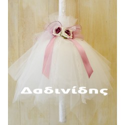 Λαμπάδα με δίχρωμα λουλούδια ΛΑΜΠ102 Λαμπάδα με δίχρωμα λουλούδια ΛΑΜΠ102