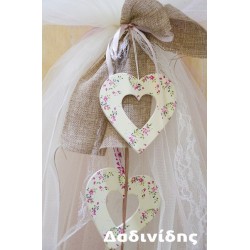 Λαμπάδα ξύλινες καρδούλες ΛΑΜΠ198 Λαμπάδα ξύλινες καρδούλες ΛΑΜΠ198