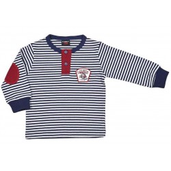 Μπλούζα βαμβακερή ριγέ με κουμπιά Funky ΑΑ1616