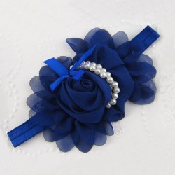 Κορδέλα με λάστιχο και μεγάλο λουλούδι με πέρλες ΚΑΞ100