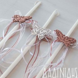 Κεράκια με ξύλινη πεταλούδα ΚΕΡ119 Κεράκια με ξύλινη πεταλούδα ΚΕΡ119