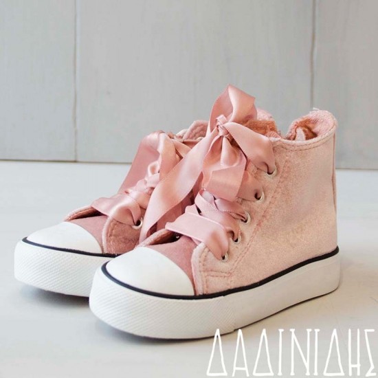 Παπούτσι sneaker βελουτέ ρόζ Minoti ΠΑΠ581 Παπούτσι sneaker βελουτέ ρόζ Minoti ΠΑΠ581