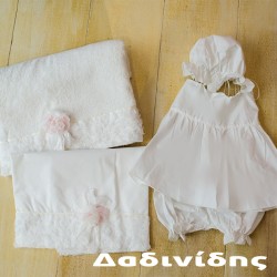 Λαδόπανα με δαντέλα και λουλούδι εκρού-ροζ ΚΛΔ144 Λαδόπανα με δαντέλα και λουλούδι εκρού-ροζ ΚΛΔ144