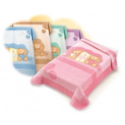 Κουβέρτα κρεβατιού ανάγλυφη Happy 110x1140