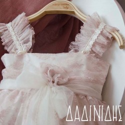 Βαπτιστικό φόρεμα χειροποίητο σάπιο μήλο Κ1643 Βαπτιστικό φόρεμα χειροποίητο σάπιο μήλο Κ1643