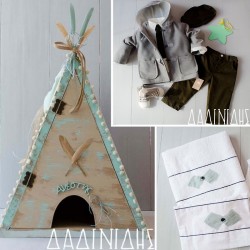 Πακέτο βάπτισης Μάκης Τσέλιος "σκηνή ινδιάνου" ΠΑ176 Πακέτο βάπτισης Μάκης Τσέλιος "σκηνή ινδιάνου" ΠΑ176